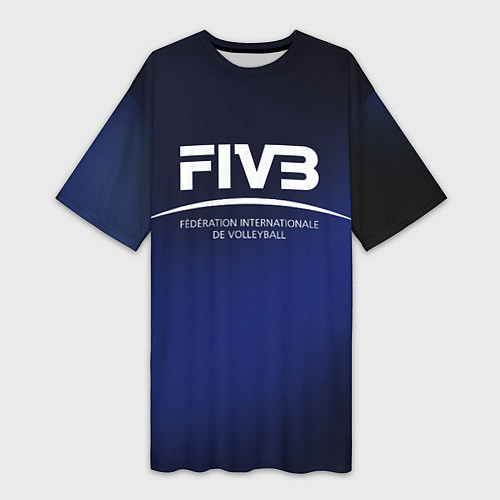 Женская длинная футболка FIVB Volleyball / 3D-принт – фото 1