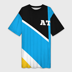 Женская длинная футболка Athletic team blue