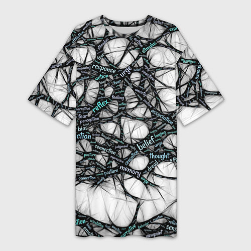 Женская длинная футболка NEIROLINK / 3D-принт – фото 1
