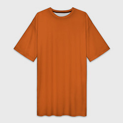 Футболка женская длинная Радуга v6 - оранжевый, цвет: 3D-принт