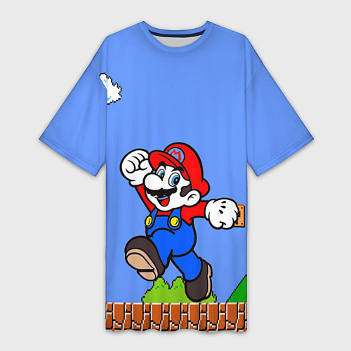 Женская длинная футболка Mario / 3D-принт – фото 1