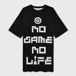 Женская длинная футболка NO GAME NO LIFE