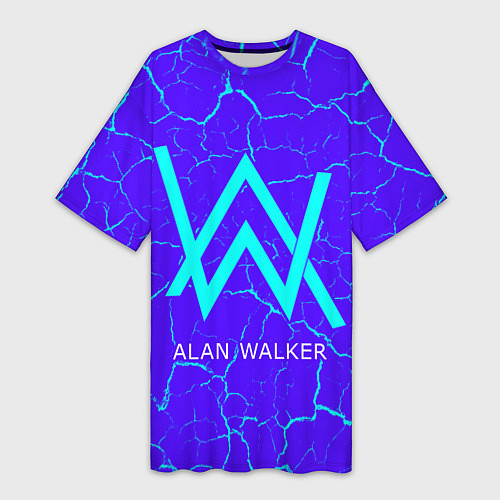 Женская длинная футболка ALAN WALKER АЛАН УОКЕР / 3D-принт – фото 1