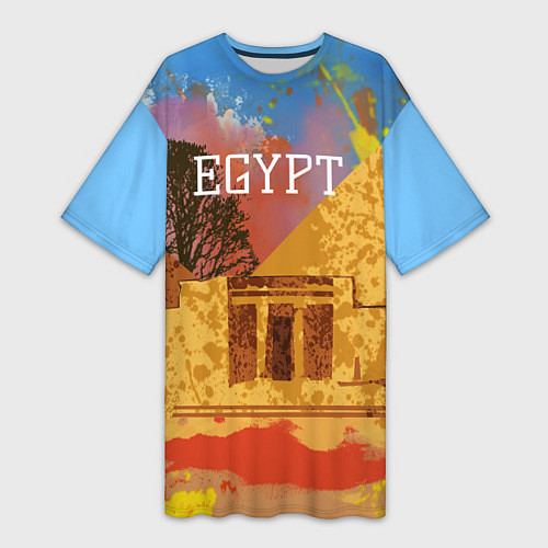 Женская длинная футболка Египет Пирамида Хеопса / 3D-принт – фото 1