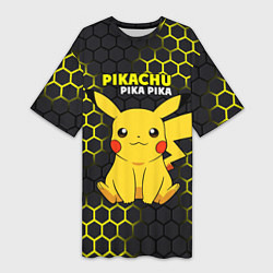 Женская длинная футболка Pikachu Pika Pika