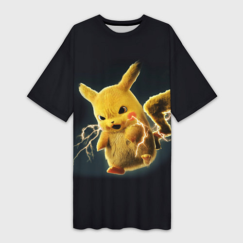 Женская длинная футболка Pikachu Pika Pika / 3D-принт – фото 1