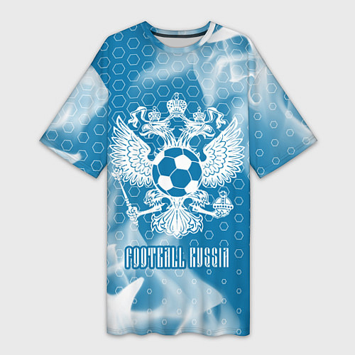 Женская длинная футболка FOOTBALL RUSSIA Футбол / 3D-принт – фото 1