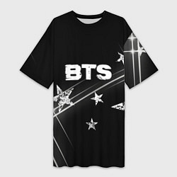 Женская длинная футболка BTS бойбенд Stars
