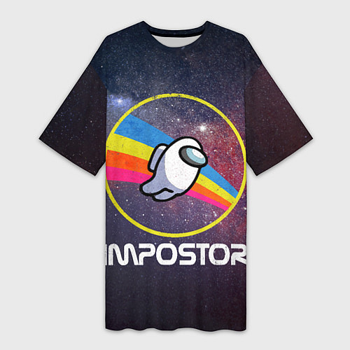 Женская длинная футболка NASA Impostor / 3D-принт – фото 1
