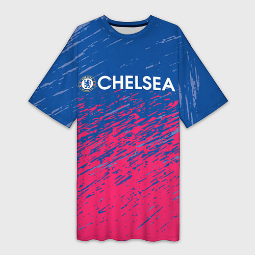 Женская длинная футболка Chelsea Челси / 3D-принт – фото 1
