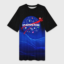 Женская длинная футболка IMPOSTOR NASA