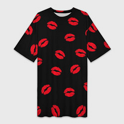 Женская длинная футболка Поцелуи