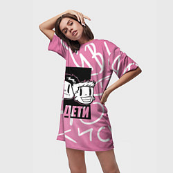 Футболка женская длинная Дети Rave, цвет: 3D-принт — фото 2