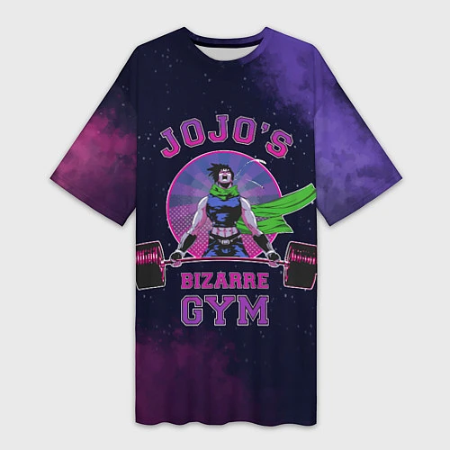 Женская длинная футболка JoJo’s Bizarre Adventure Gym / 3D-принт – фото 1