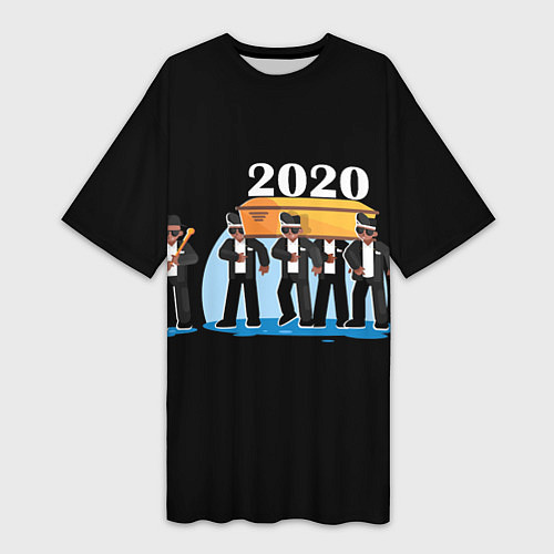 Женская длинная футболка 2020 не спасти / 3D-принт – фото 1