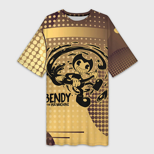 Женская длинная футболка BENDY AND THE INK MACHINE / 3D-принт – фото 1