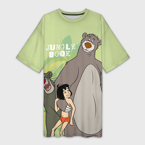 Женская длинная футболка Jungle Book / 3D-принт – фото 1
