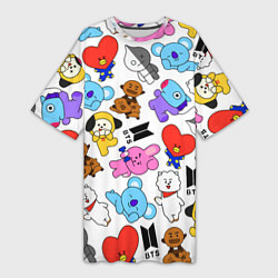 Женская длинная футболка BTS BT21