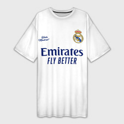 Женская длинная футболка REAL MADRID, домашняя 2021