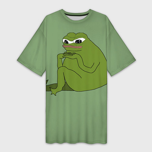 Женская длинная футболка Pepe / 3D-принт – фото 1