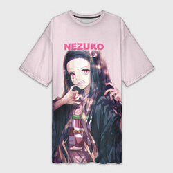 Женская длинная футболка Nezuko