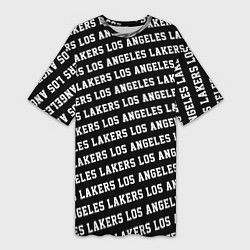 Женская длинная футболка Лос-Анджелес Лейкерс