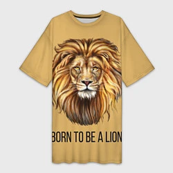 Женская длинная футболка Рождённый быть львом
