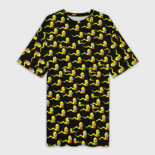 Женская длинная футболка Гомер / 3D-принт – фото 1