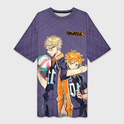 Женская длинная футболка Haikyu!!!