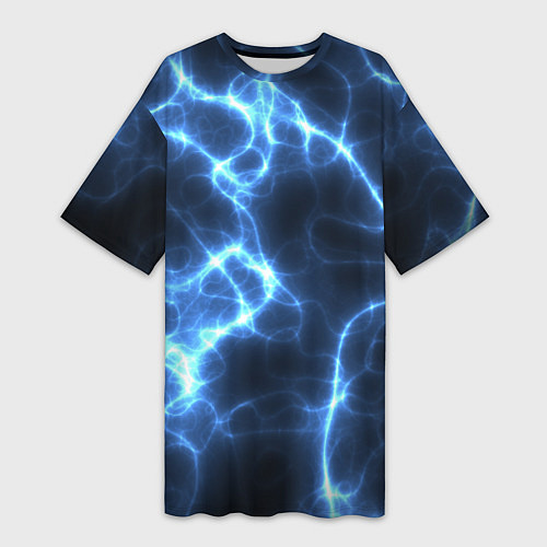 Женская длинная футболка Электро / 3D-принт – фото 1