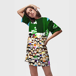 Футболка женская длинная Южный Парк South Park, цвет: 3D-принт — фото 2