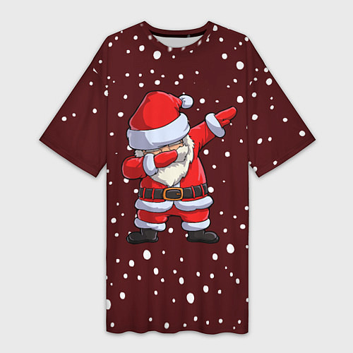 Женская длинная футболка Dab-Santa / 3D-принт – фото 1