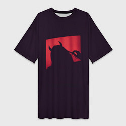 Женская длинная футболка Дьяволица