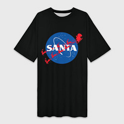 Женская длинная футболка Santa Nasa