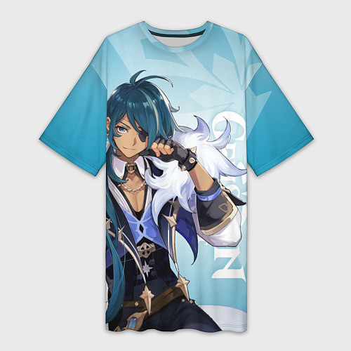 Женская длинная футболка GENSHIN IMPACT, КЭЙА / 3D-принт – фото 1
