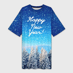 Женская длинная футболка Happy New Year