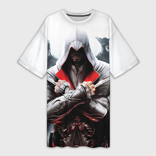 Женская длинная футболка Assassin’s Brotherhood S / 3D-принт – фото 1