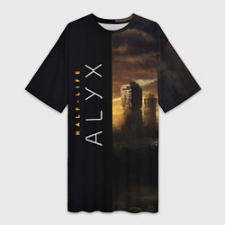 Женская длинная футболка Half-Life Alyx