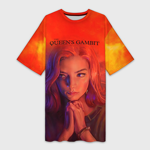 Женская длинная футболка Queens Gambit Ход Королевы / 3D-принт – фото 1