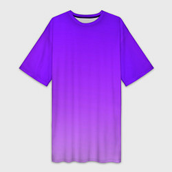 Футболка женская длинная Фиолетовый космос, цвет: 3D-принт