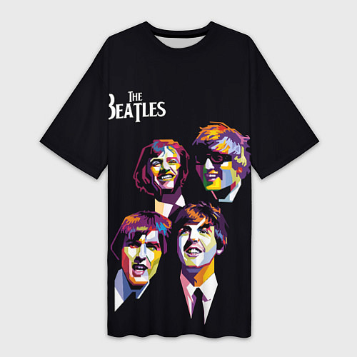 Женская длинная футболка The Beatles / 3D-принт – фото 1