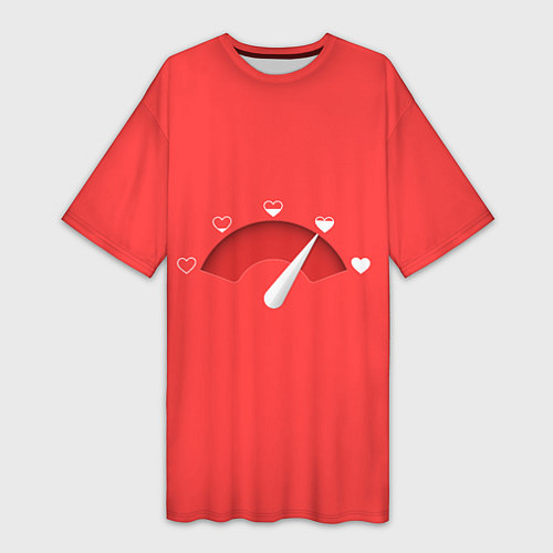 Женская длинная футболка Измеритель Любви / 3D-принт – фото 1