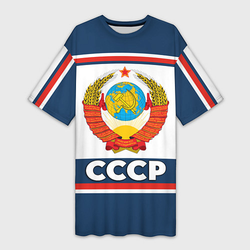 Женская длинная футболка СССР / 3D-принт – фото 1