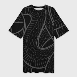Женская длинная футболка Змеи
