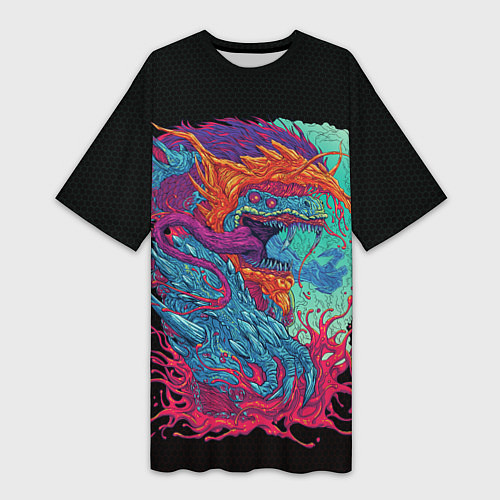 Женская длинная футболка Hyper beast art / 3D-принт – фото 1