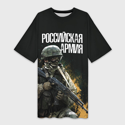 Женская длинная футболка Российская Армия / 3D-принт – фото 1