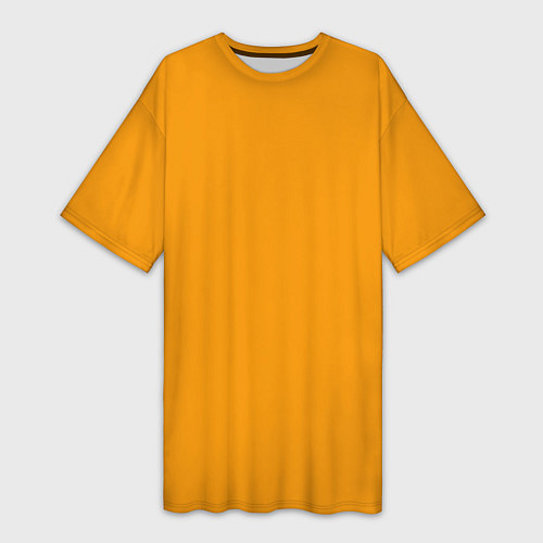 Женская длинная футболка Цвет Шафран без рисунка / 3D-принт – фото 1