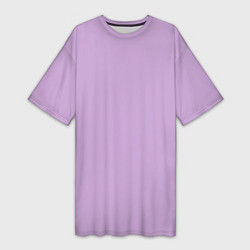Женская длинная футболка Глициниевый цвет без рисунка