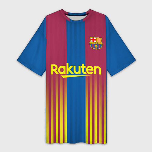Женская длинная футболка FC Barcelona El Clasico La Liga 202122 / 3D-принт – фото 1