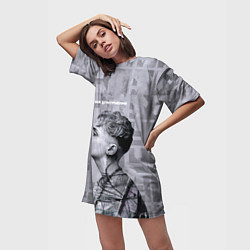 Футболка женская длинная Ваня Дмитриенко, цвет: 3D-принт — фото 2